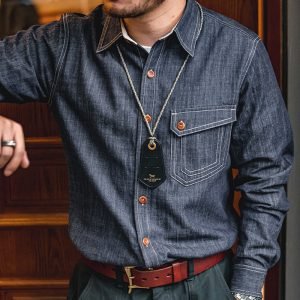 Madden Work Clothes American Retro Denim Shirt