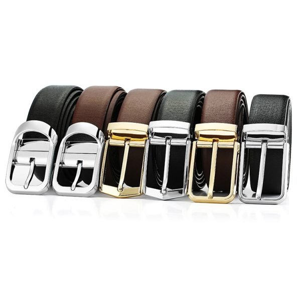 First Layer Cowhide Men's Simplicity Pin Buckle Belt