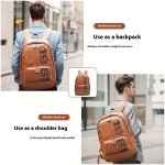 Leather Backpack Large Capacity First Layer Cowhide Leisure Travel Backpack High Sense